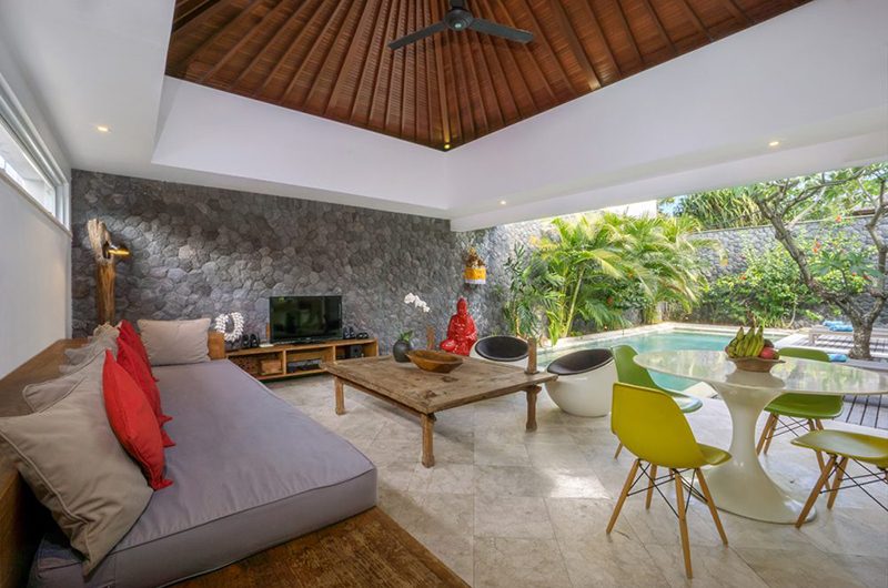 Chakra Villas Villa Anahata Living Area with TV | Seminyak, Bali