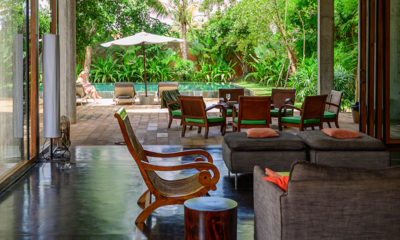 Villa Ni Say Living Area with Pool View | Siem Reap, Cambodia