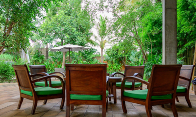 Villa Ni Say Seating Area with Garden View | Siem Reap, Cambodia
