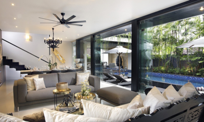 Villa Balimu Pool Side Living and Dining Area | Seminyak, Bali