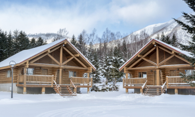 Villa Rusutsu Exterior with Snow and Mountain | Rusutsu, Japan