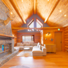 Villa Rusutsu Deluxe Villa Living Area with Wooden Floor | Rusutsu, Japan