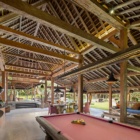 Blue Karma Villas Umalas Villa Kayu Living Area with Billiard Table | Umalas, Bali