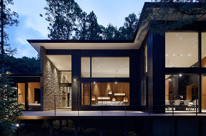 Villa El Cielo Outdoor View at Night | Hakuba, Nagano