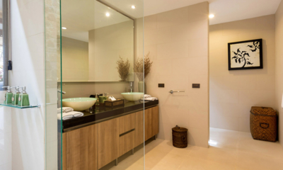 Purana Residence His and Hers Bathroom with Mirror | Bophut, Koh Samui
