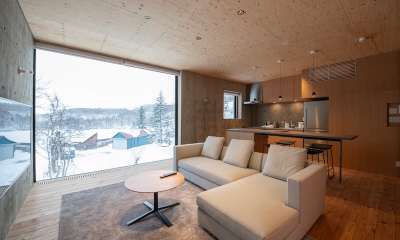 Puffin Kitchen and Living Area | Hirafu, Niseko