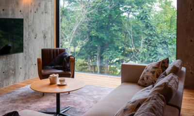 Puffin Indoor Living Area with View | Hirafu, Niseko