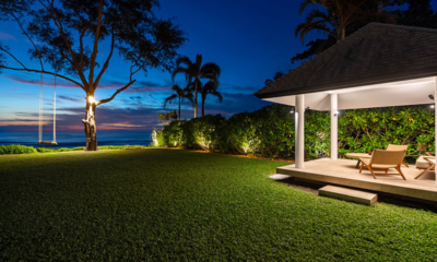 Twin Villas Natai Villa North Gardens at Night | Natai, Phang Nga