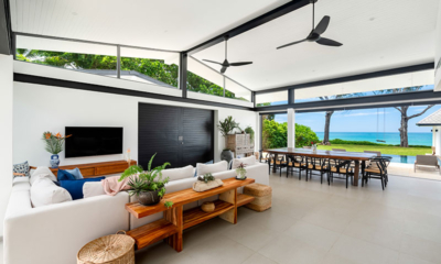 Twin Villas Natai Villa North Living and Dining Area with Sea View | Natai, Phang Nga