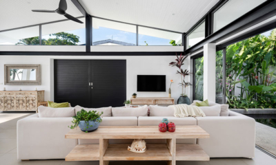 Twin Villas Natai Villa South Living Area with TV | Natai, Phang Nga