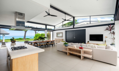 Twin Villas Natai Villa South Living, Kitchen and Dining Area with Sea View | Natai, Phang Nga