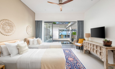 Twin Villas Natai Villa South Bedroom Four with Twin Beds and TV | Natai, Phang Nga