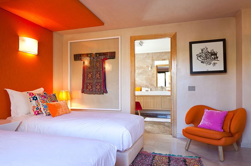 Villa Olirange Twin Bedroom | Marrakech, Morocco