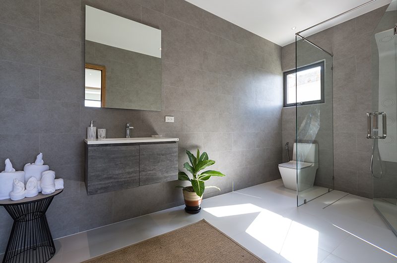Azure Waters Bathroom with Mirror | Maenam, Koh Samui