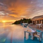 Hideaway Beach Resort Swimming Pool with Sunset Views | Haa Alifu Atoll, Maldives