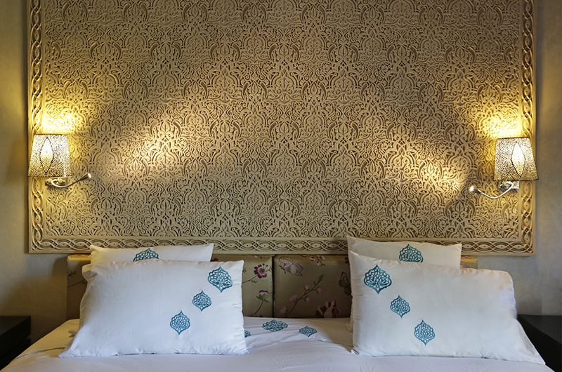 Villa Domoliv Bedroom with Lamps | Marrakesh, Morocco
