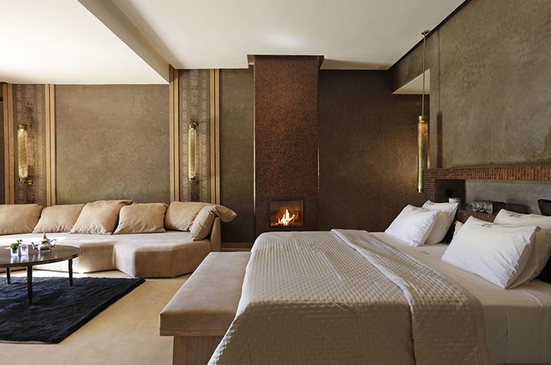 Villa Pars Bedroom with Fire Place | Marrakesh, Morocco