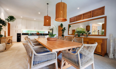 Villa Maya Canggu Dining Area with Hanging Lamps | Canggu, Bali