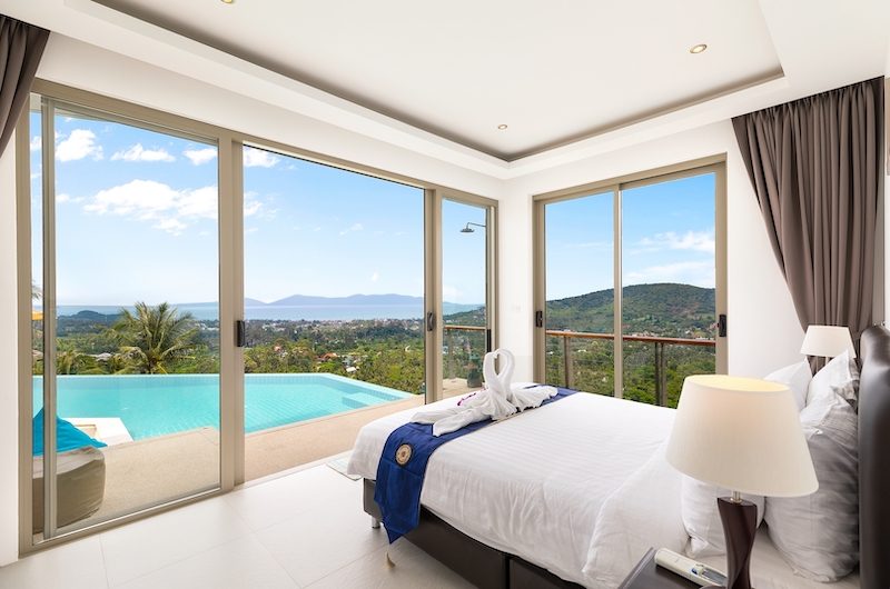 Villa Pearl Bedroom with Pool View | Bophut, Koh Samui