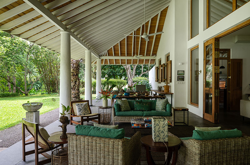 Boundary House Seating Area with Gardens View | Galle, Sri Lanka