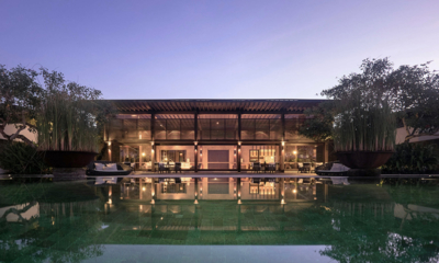 Soori Estate Pool View at Night | Tabanan, Bali