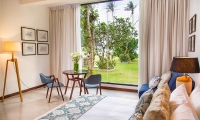 Mirissa Beach Villa Bedroom One with Seating | Mirissa, Sri Lanka