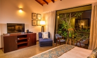 Mirissa Beach Villa Bedroom with TV | Mirissa, Sri Lanka