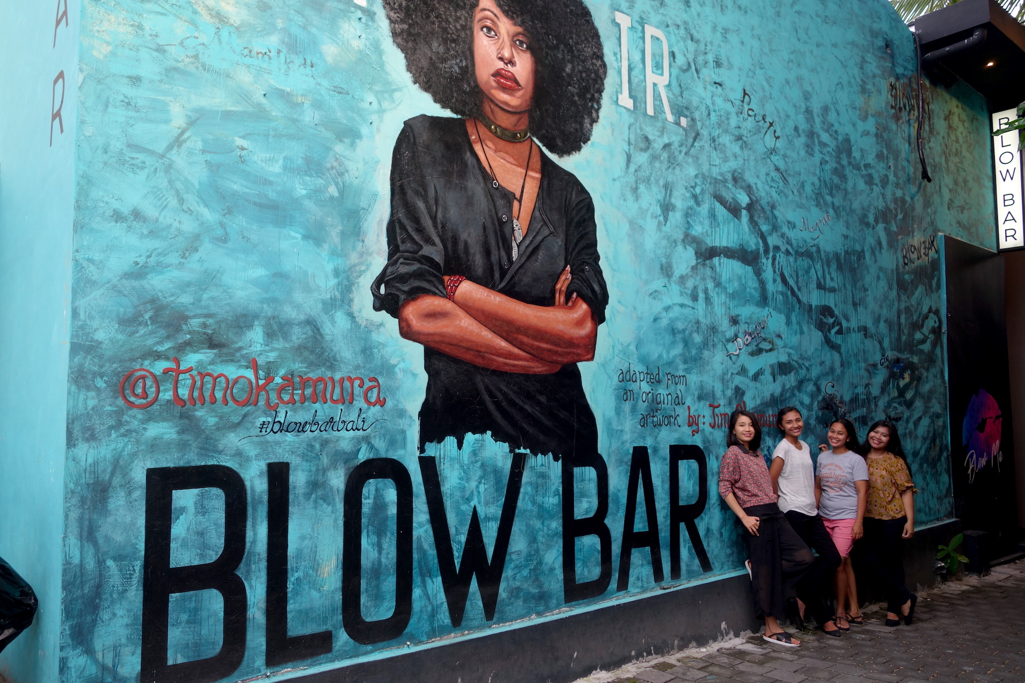 Bali Seminyak Blow Bar Mural