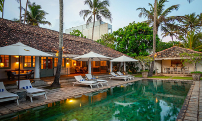 Samudra House Gardens and Pool at Night | Habaraduwa, Sri Lanka