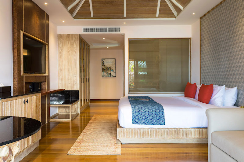 Villa Angthong Bedroom with TV | Choeng Mon, Koh Samui