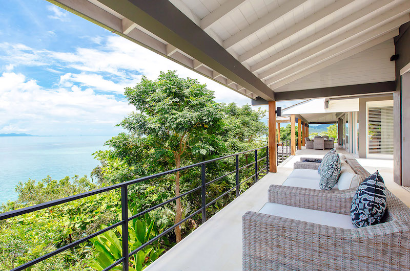 Villa Arcadia Balcony with Seating | Laem Sor, Koh Samui