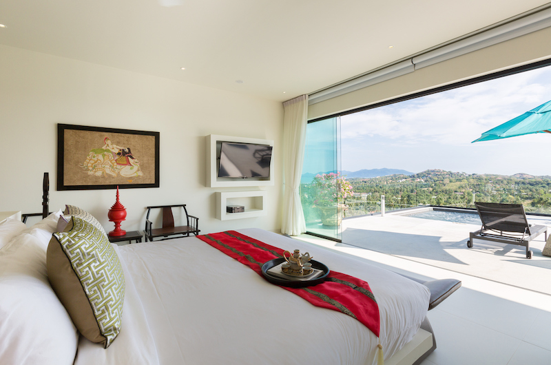 Villa Danisa Bedroom with TV | Choeng Mon, Koh Samui