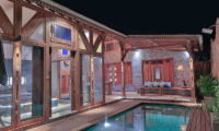 Samsara Villas Indoor Living Area with Pool View | Gili Air, Lombok