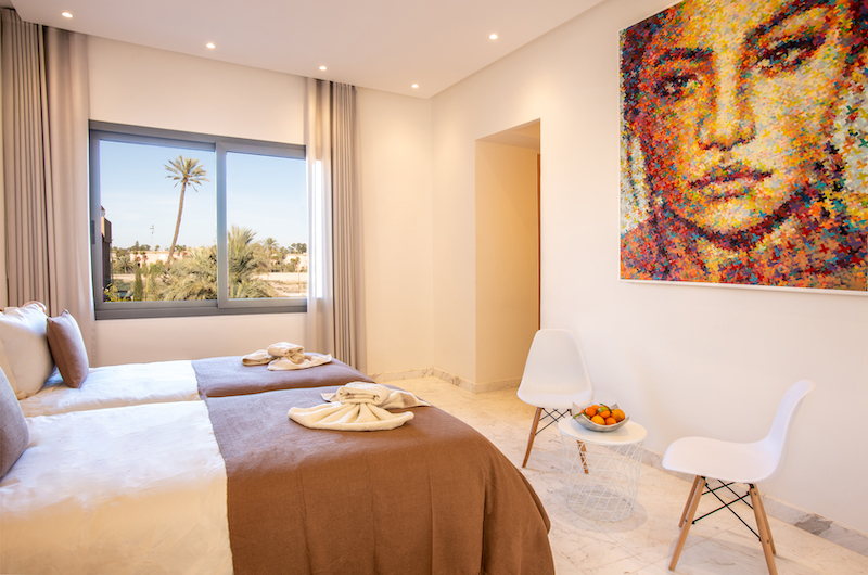 Villa Arteo Twin Bedroom with Seating | Marrakesh, Morocco