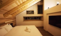 Asagiri Chalet Bedroom with TV | Hakuba, Nagano