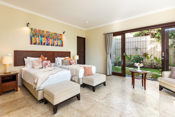 Villa Aamisha Open Plan Twin Bedroom | Candidasa, Bali