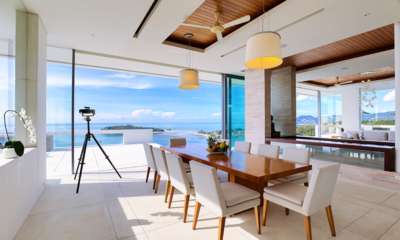 Villa Natha Dining Area with Sea View | Choeng Mon, Koh Samui