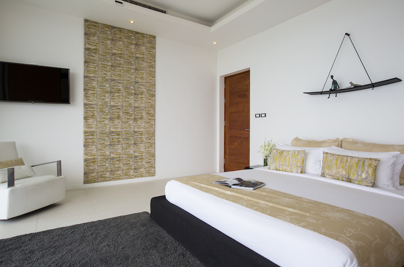 Villa Vista Azul Bedroom One Side with TV | Chaweng, Koh Samui