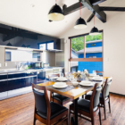 Mizuho Chalet Three Bedroom Kitchen and Dining Area with View | Happo, Hakuba
