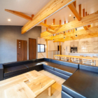 Mizuho Chalet Four Bedroom Living, Kitchen and Dining Area | Happo, Hakuba
