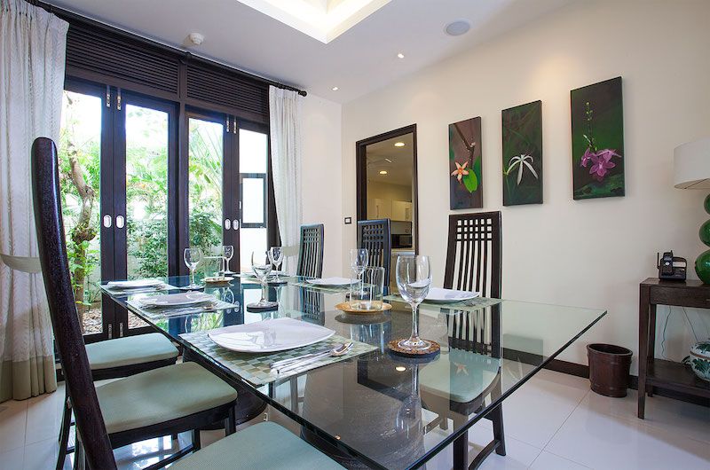 Villa Chom Tawan Dining Area with Garden View | Layan, Phuket