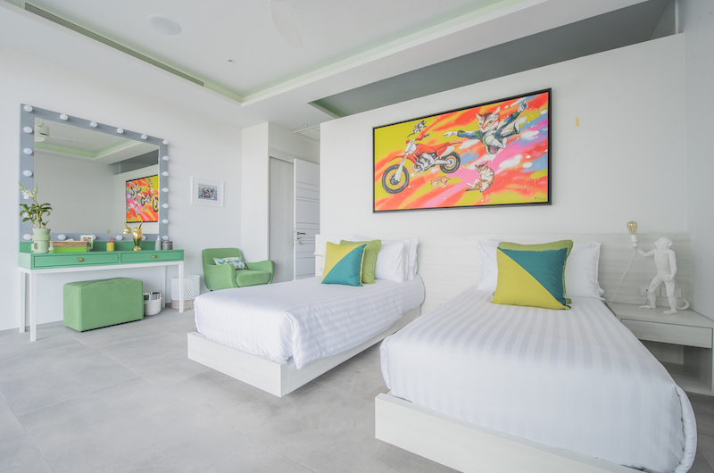 Villa Enjoy Green Suite Twin Bedroom with Lamps | Patong, Phuket