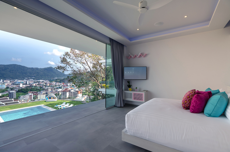 Villa Enjoy Pink Suite Bedroom with TV | Patong, Phuket