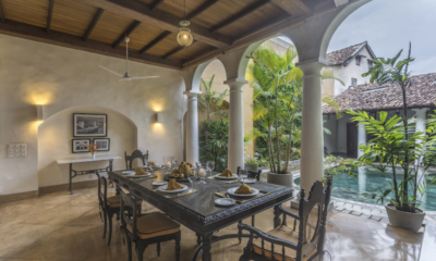 Thambili House Dining Area with Pool View | Galle, Sri Lanka
