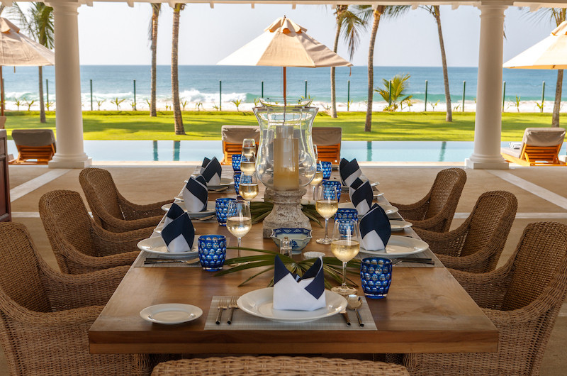 Villa Ahasa Dining Area with Sea View | Habaraduwa, Sri Lanka