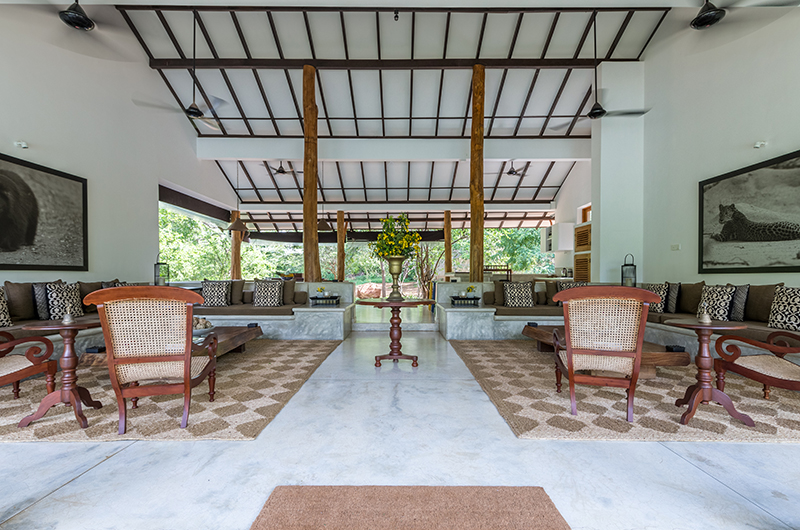 Villa Yala Living Area with Garden View | Yala, Sri Lanka