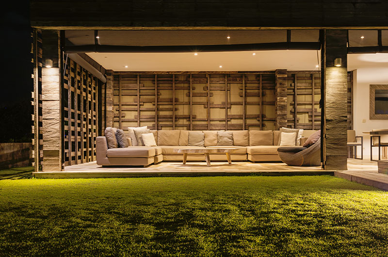 The Beach Villa Cemagi Lounge Area at Night | Seseh, Bali