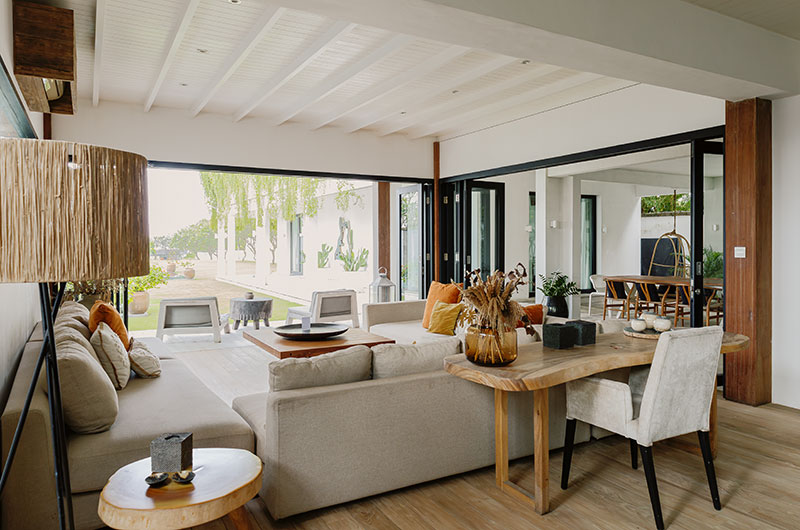 The Beach Villa Cemagi Living and Dining Area with View | Seseh, Bali