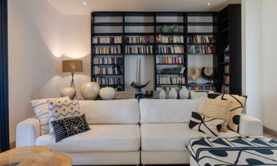 The Beach Villa Cemagi Lounge Area with Book Shelf | Seseh, Bali