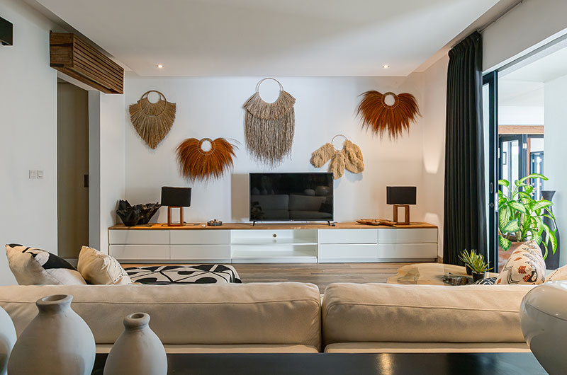 The Beach Villa Cemagi Living Area with TV | Seseh, Bali